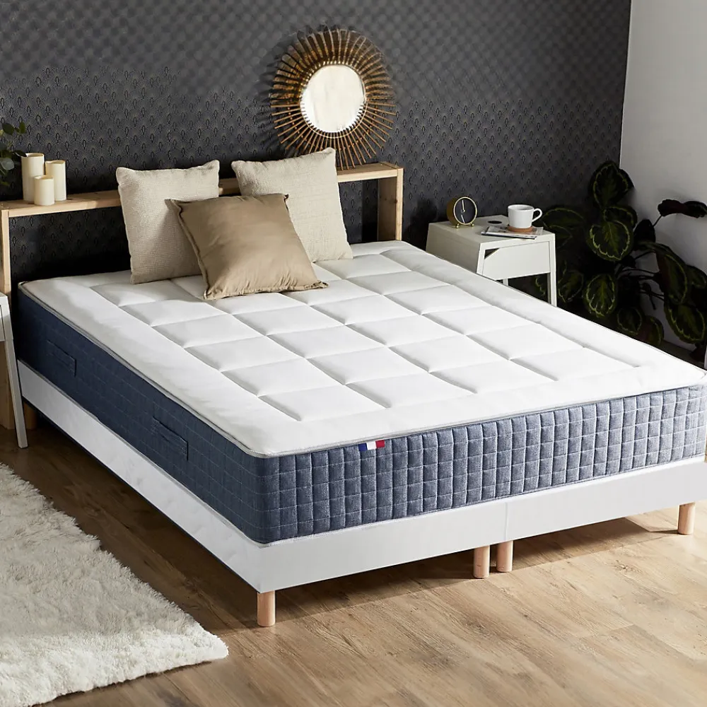 Ensemble matelas ressort 7 zones et mémoire forme sommier 2x80x200>Idliterie Clearance