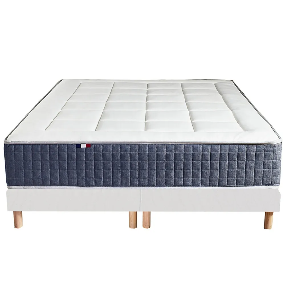 Ensemble matelas ressort 7 zones et mémoire forme sommier 2x80x200>Idliterie Clearance