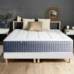 Ensemble matelas ressort 7 zones et mémoire forme sommier 2x80x200><noscript><img width=
