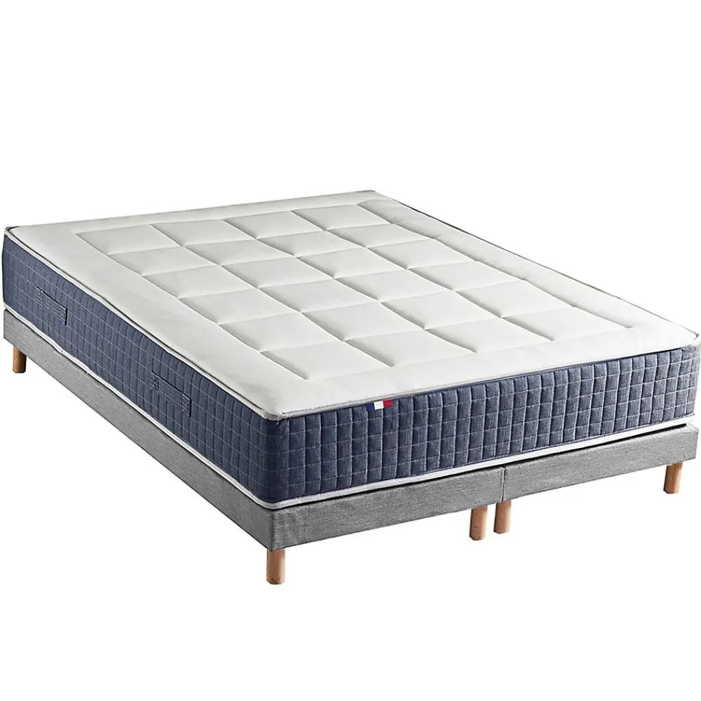 Ensemble matelas ressort 7 zones et mémoire forme sommier 2x80x200>Idliterie Clearance