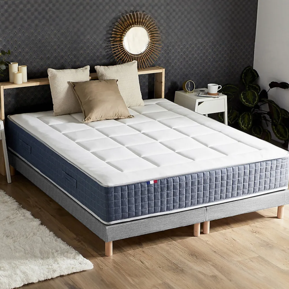 Ensemble matelas ressort 7 zones et mémoire forme sommier 2x80x200>Idliterie Clearance