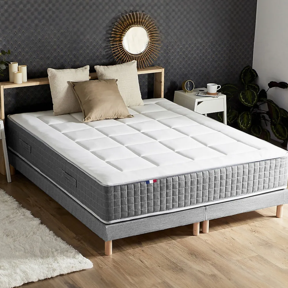 Ensemble matelas ressort 7 zones et sommier 2x80x200>Idliterie Clearance