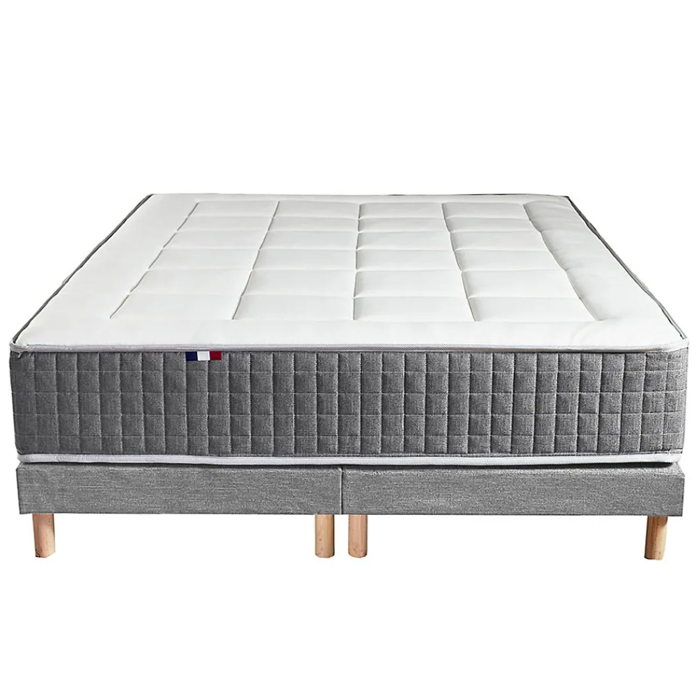 Ensemble matelas ressort 7 zones et sommier 2x80x200>Idliterie Clearance
