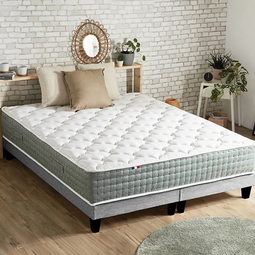 Ensemble matelas ressort 7 zones face hiver/eté différente 2x80x200>Idliterie Hot