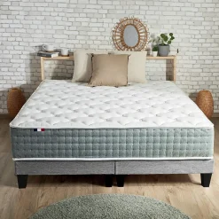Ensemble matelas ressort 7 zones face hiver/eté différente 2x80x200><noscript><img width=