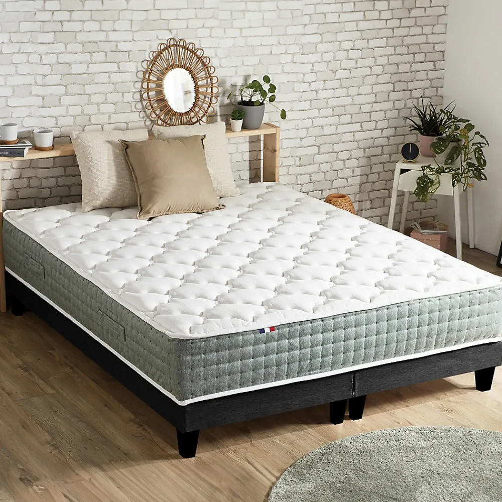 Ensemble matelas ressort 7 zones face hiver/eté différente 2x90x200>Idliterie Online