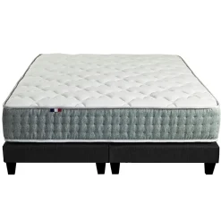 Ensemble matelas ressort 7 zones face hiver/eté différente 2x90x200><noscript><img width=
