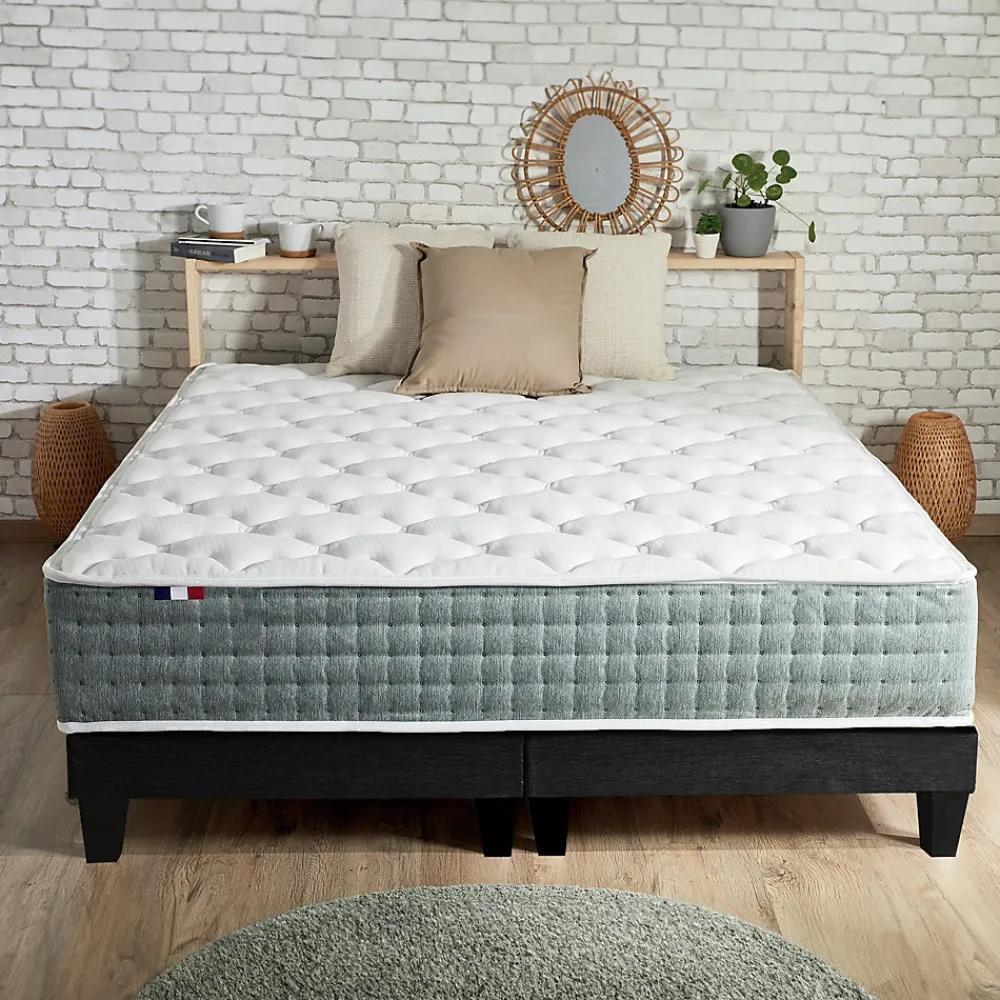 Ensemble matelas ressort 7 zones face hiver/eté différente 2x90x200>Idliterie Online