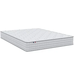 Ensemble matelas ressorts ASTRE + sommier kit beige à lattes flexibles 160x200><noscript><img width=