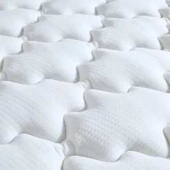 Ensemble matelas ressorts ASTRE + sommier kit beige à lattes flexibles 160x200><noscript><img width=