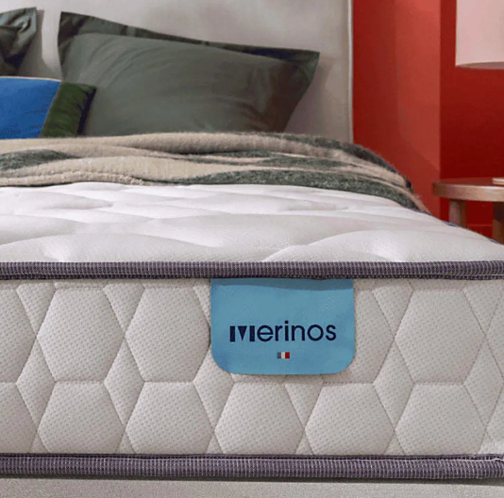 Ensemble HAPPY LIT + Sommier Twist + Pied 90x190 Latex>Merinos Online