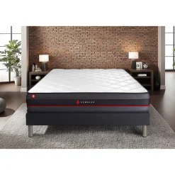 Somness Ensemble Mémoire de forme de confort Ferme avec sommier tapissier* Ensemble Sommier Et Matelas