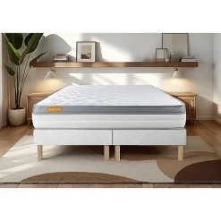 Sept Nuits Ensemble Mémoire de forme de confort Ferme avec sommier tapissier* Ensemble Sommier Et Matelas