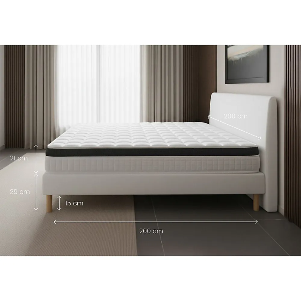 Ensemble Mémoire de forme de confort Ferme avec sommier kit>Prestige Literie