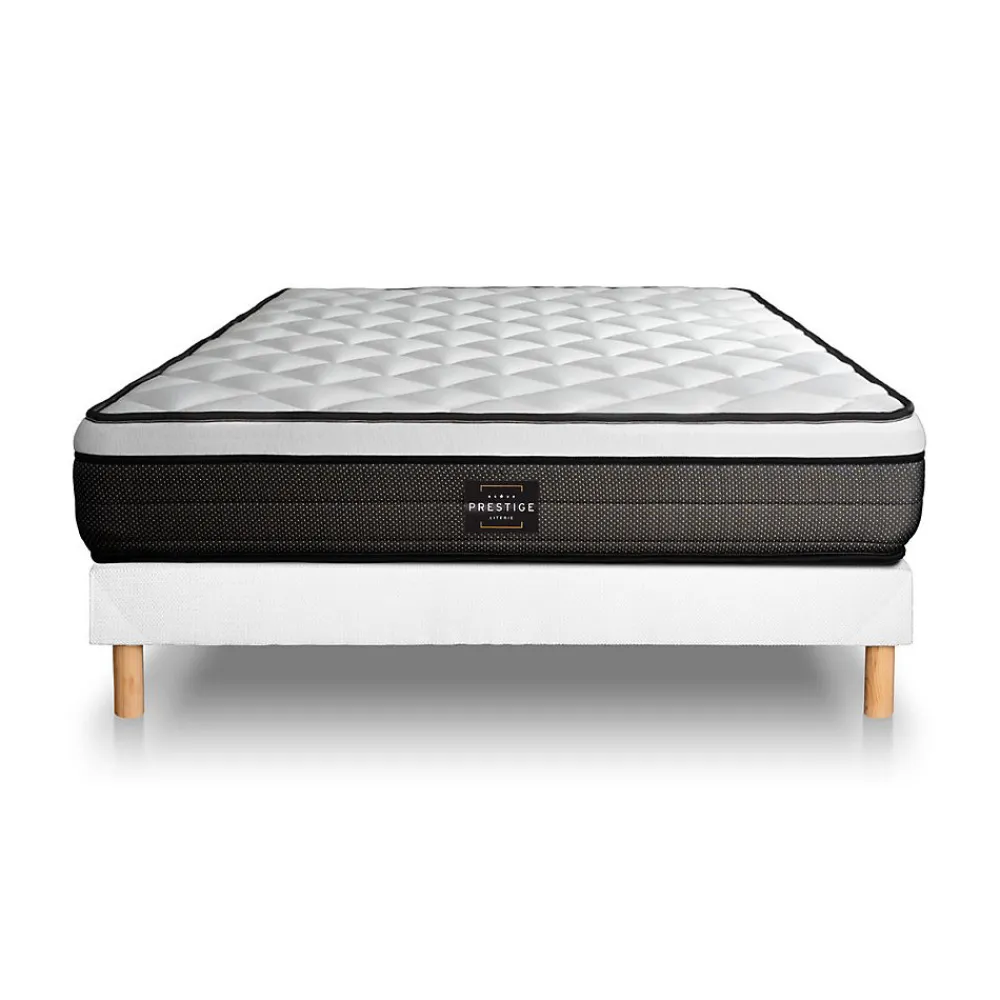 Ensemble Mémoire de forme de confort Ferme avec sommier kit>Prestige Literie