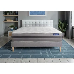 Actisom Ensemble Mémoire de forme de confort Mi-ferme avec sommier kit* Ensemble Sommier Et Matelas