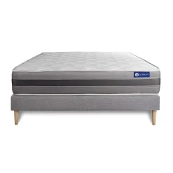 Actisom Ensemble Mémoire de forme de confort Mi-ferme avec sommier kit* Ensemble Sommier Et Matelas