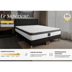 Ensemble Mémoire de forme de confort Ferme avec sommier kit><noscript><img width=