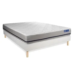 Actisom Ensemble Mémoire de forme de confort Mi-ferme avec sommier kit* Ensemble Sommier Et Matelas