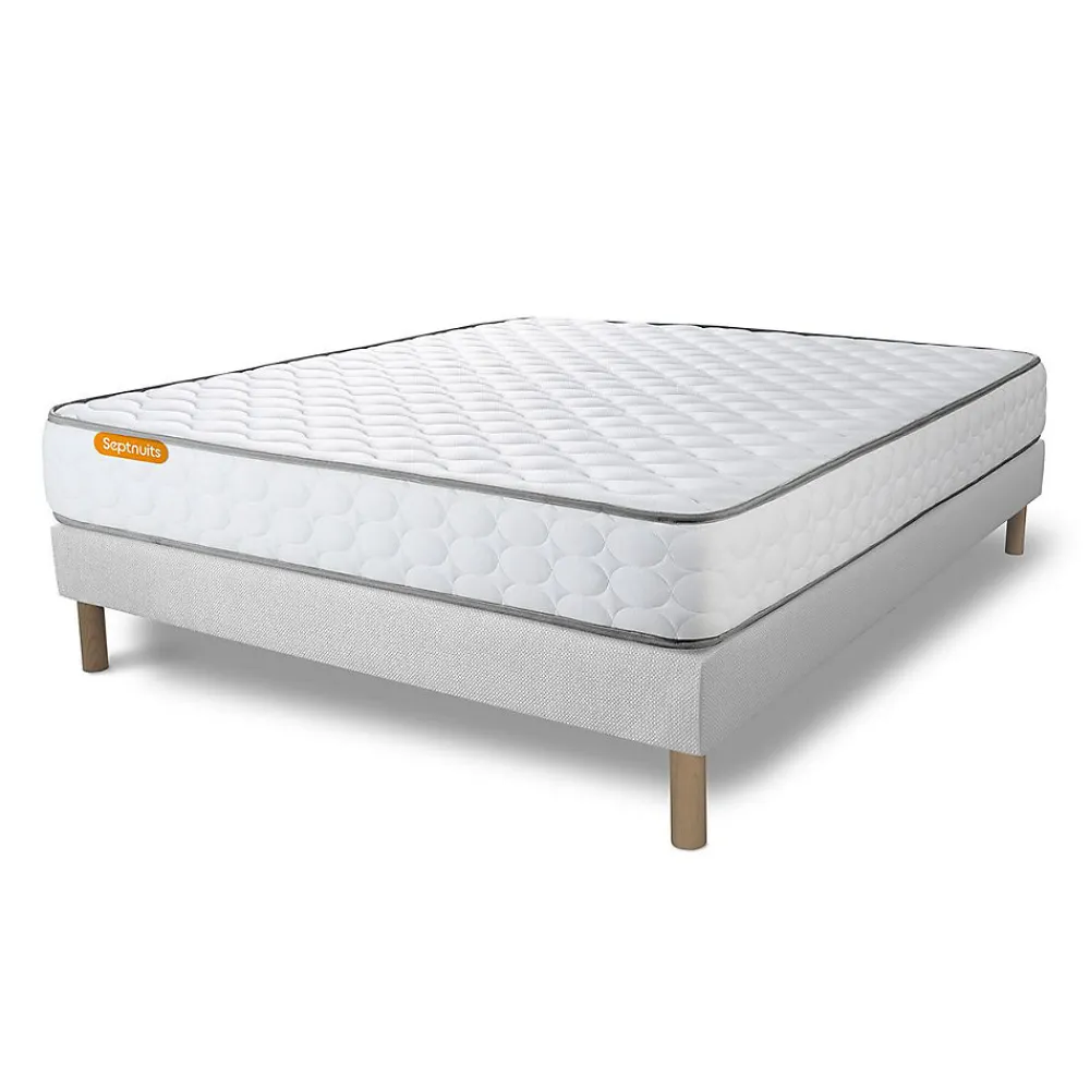 Sept Nuits Ensemble Mémoire de forme de confort Très ferme avec sommier tapissier* Ensemble Sommier Et Matelas