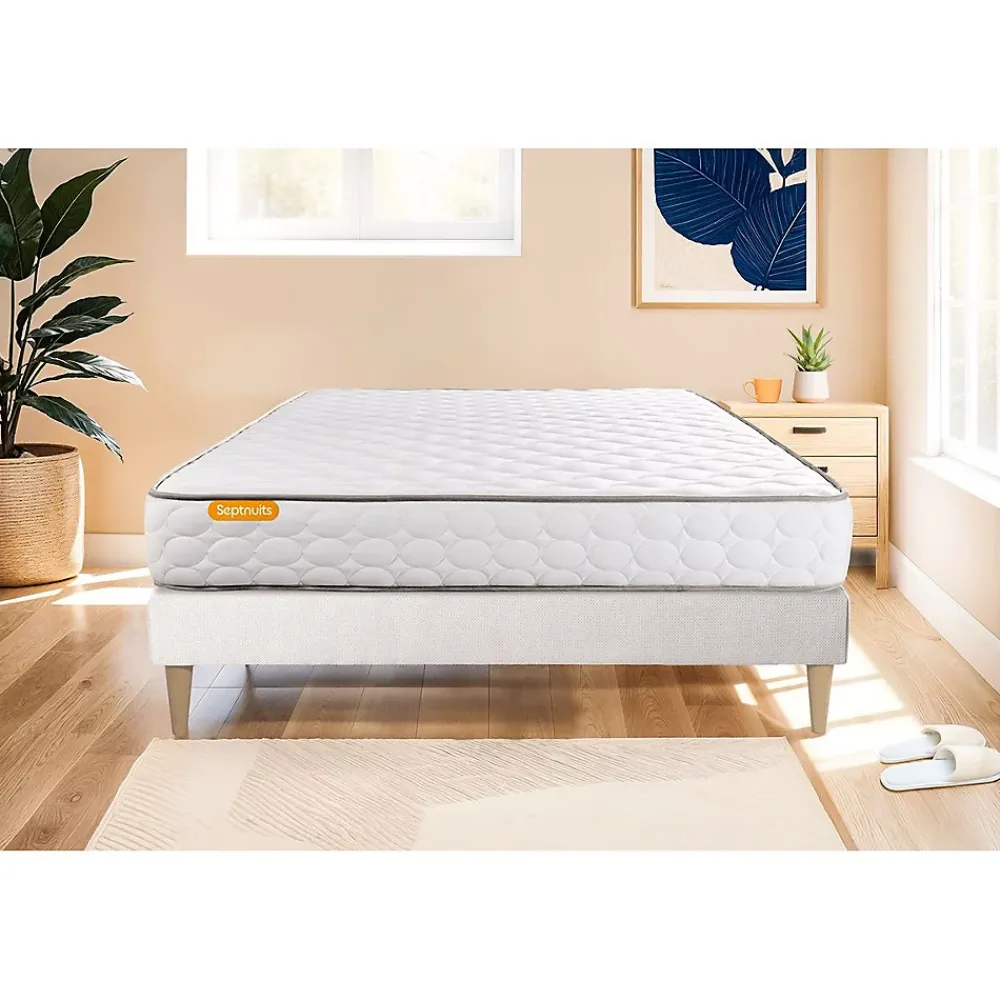 Sept Nuits Ensemble Mémoire de forme de confort Très ferme avec sommier tapissier* Ensemble Sommier Et Matelas