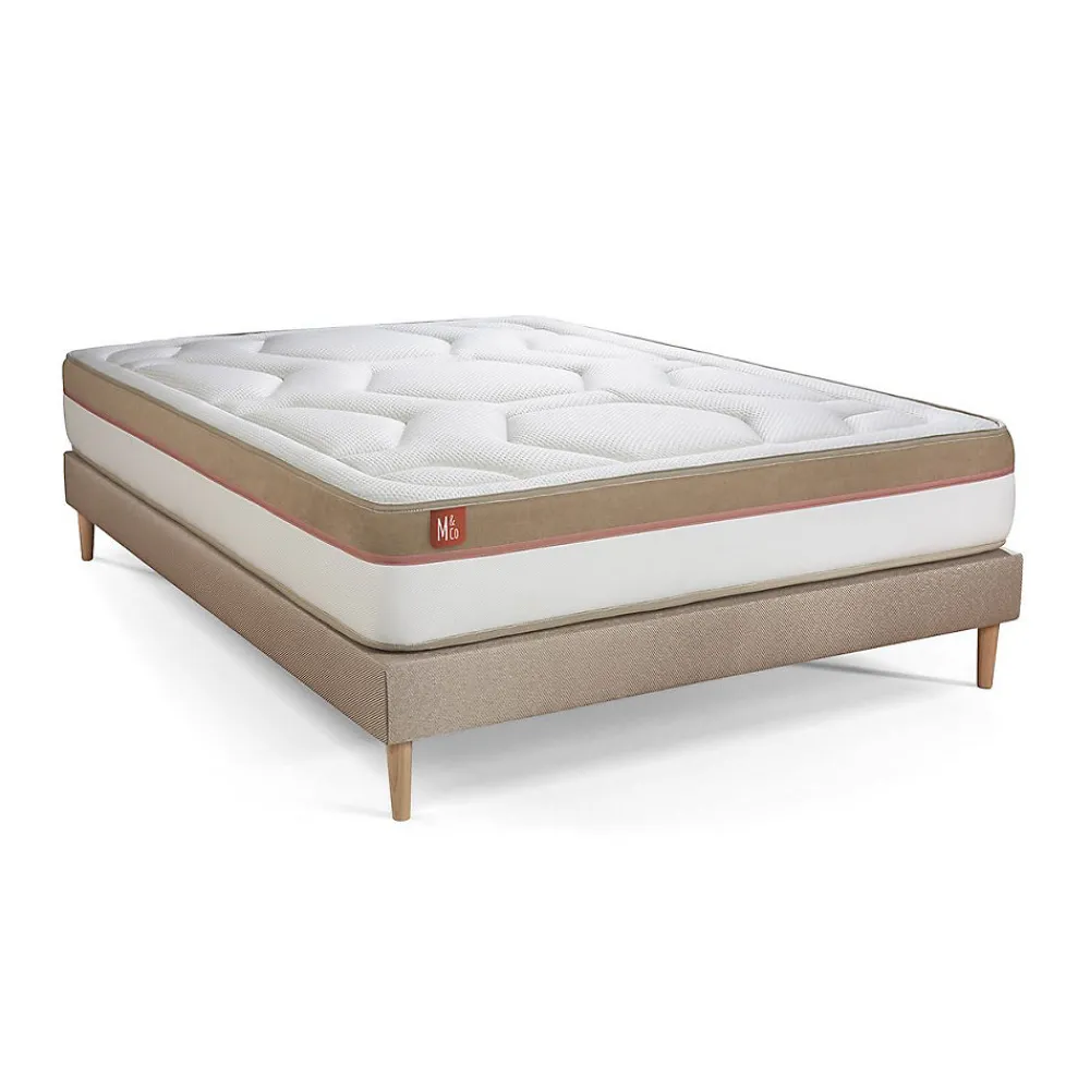 Ensemble Mémoire de forme de confort Ferme avec sommier tapissier>Marmottes & Co Online
