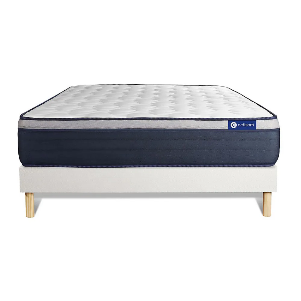 Ensemble Mémoire de forme de confort Ferme avec sommier kit>Actisom Outlet