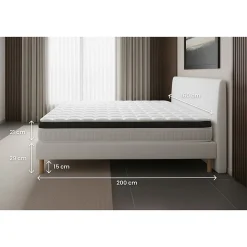 Ensemble Mémoire de forme de confort Ferme avec sommier kit><noscript><img width=
