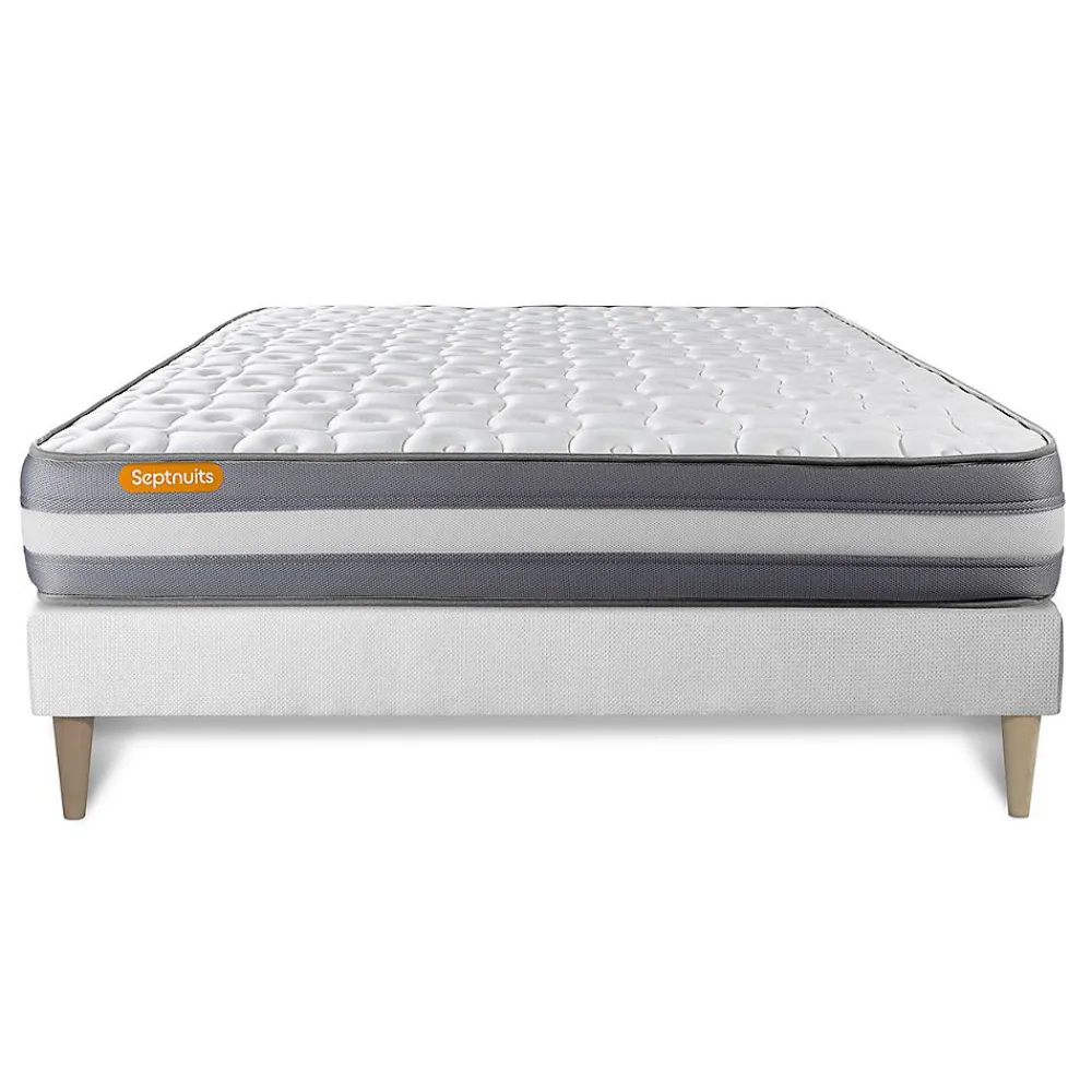 Ensemble Mémoire de forme de confort Ferme avec sommier kit>Sept Nuits Outlet