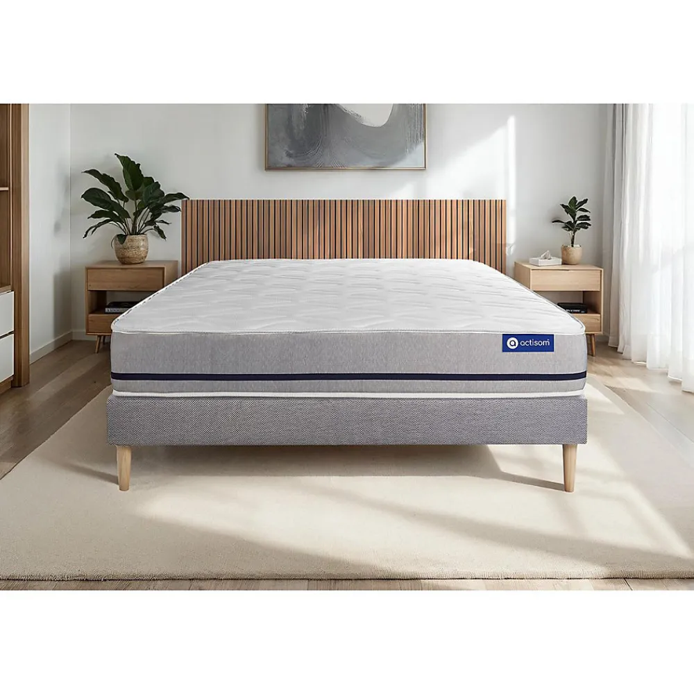 Ensemble Mémoire de forme de confort Mi-ferme avec sommier kit>Actisom New