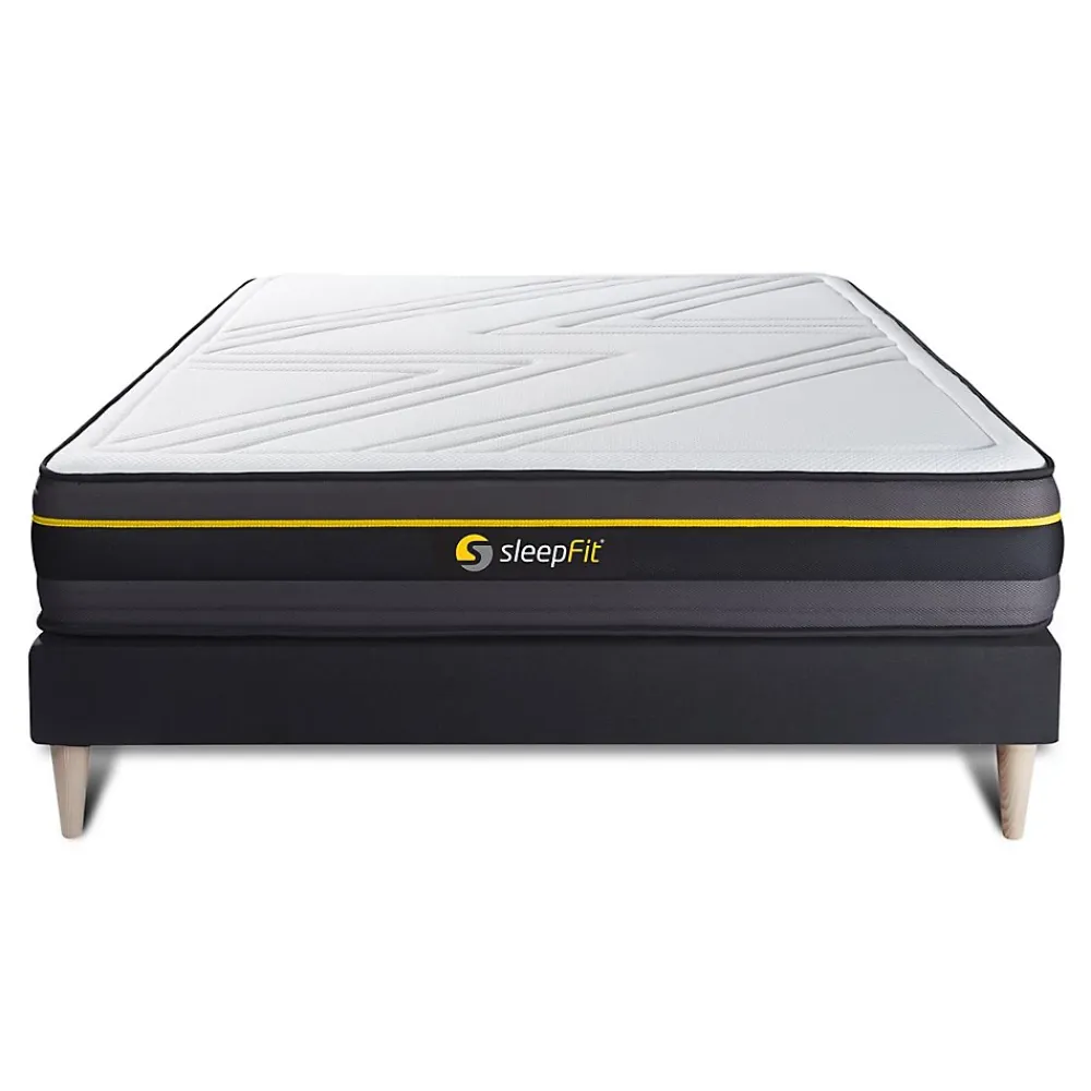 Sleepfit Ensemble Mémoire de forme de confort Ferme avec sommier kit* Ensemble Sommier Et Matelas