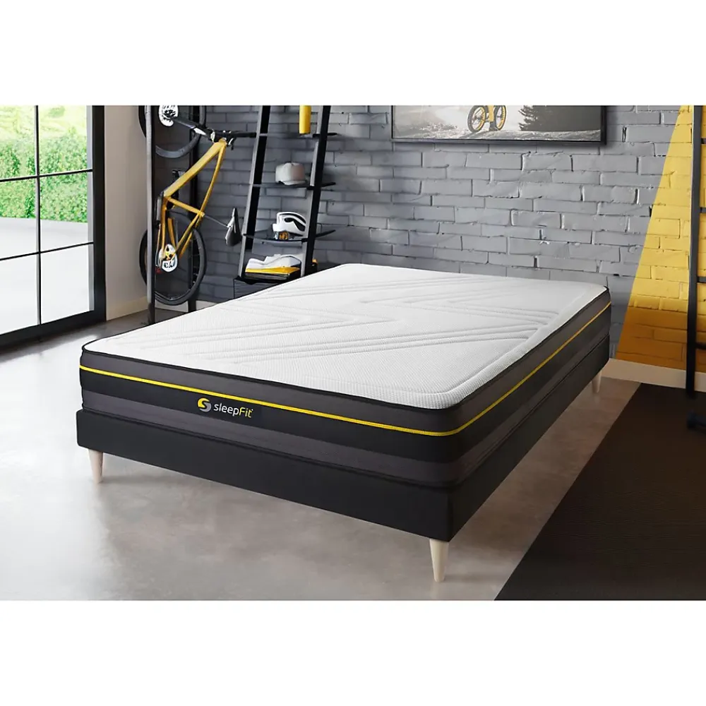 Sleepfit Ensemble Mémoire de forme de confort Ferme avec sommier kit* Ensemble Sommier Et Matelas