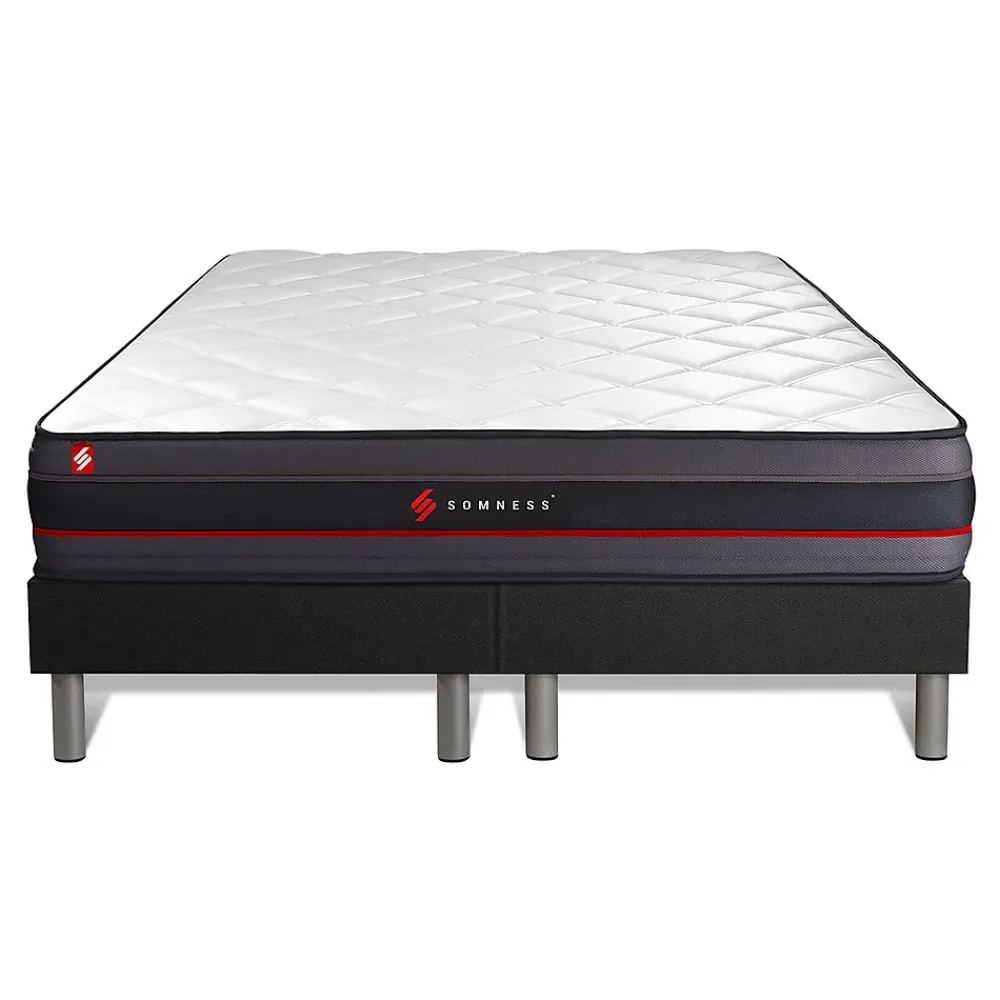 Somness Ensemble Mémoire de forme de confort Ferme avec sommier tapissier* Ensemble Sommier Et Matelas