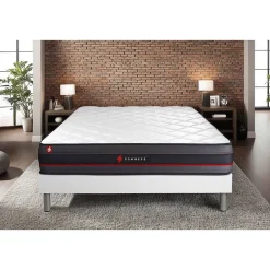 Somness Ensemble Mémoire de forme de confort Ferme avec sommier kit* Ensemble Sommier Et Matelas