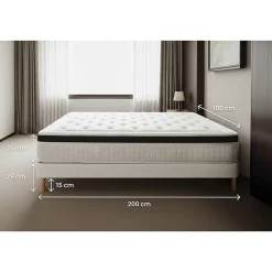 Ensemble Mémoire de forme de confort Equilibré avec sommier kit><noscript><img width=