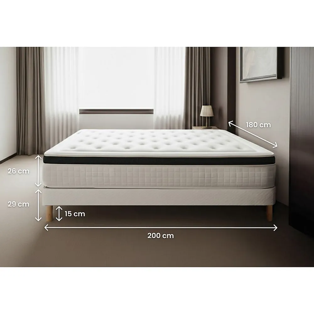 Ensemble Mémoire de forme de confort Equilibré avec sommier kit>Prestige Literie Clearance