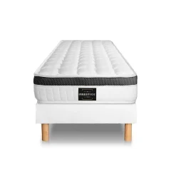 Prestige Literie Ensemble Mémoire de forme de confort Ferme avec sommier tapissier* Ensemble Sommier Et Matelas
