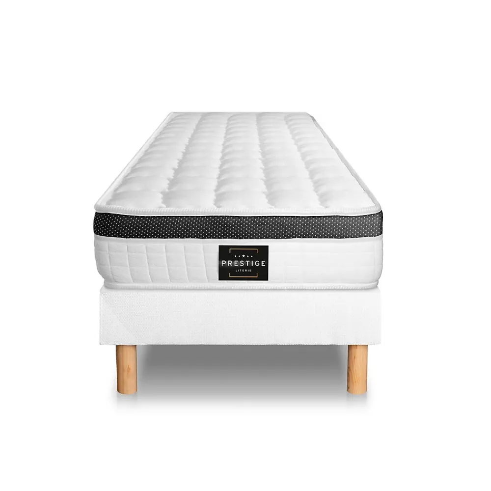 Prestige Literie Ensemble Mémoire de forme de confort Ferme avec sommier tapissier* Ensemble Sommier Et Matelas