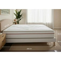 Ensemble Mémoire de forme de confort Equilibré avec sommier kit><noscript><img width=