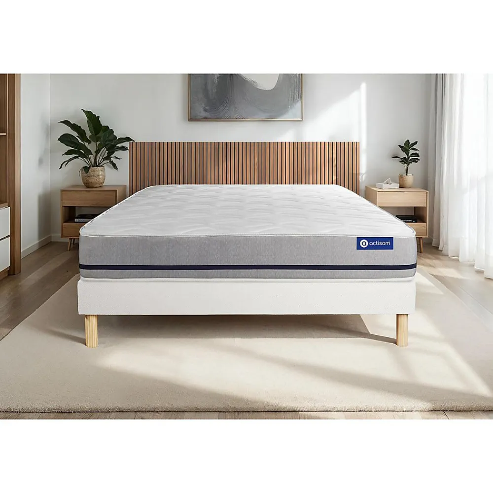Ensemble Mémoire de forme de confort Mi-ferme avec sommier kit>Actisom Sale