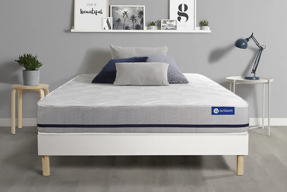 Ensemble Mémoire de forme de confort Mi-ferme avec sommier kit>Actisom Sale