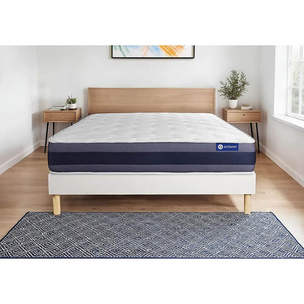 Actisom Ensemble Mémoire de forme de confort Equilibré avec sommier kit* Ensemble Sommier Et Matelas