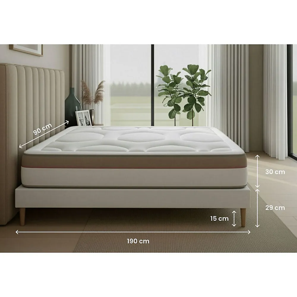 Ensemble Mémoire de forme de confort Ferme avec sommier tapissier>Marmottes & Co Online