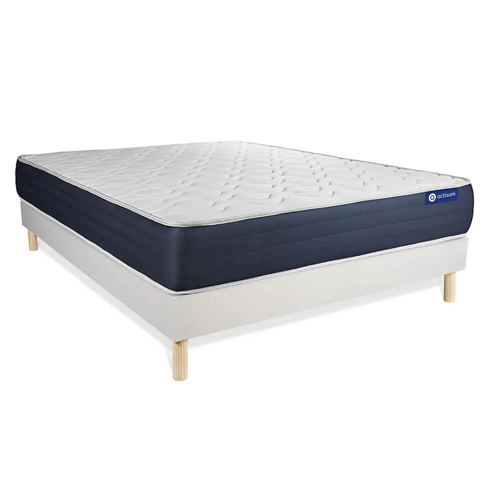 Actisom Ensemble Mémoire de forme de confort Equilibré avec sommier kit* Ensemble Sommier Et Matelas