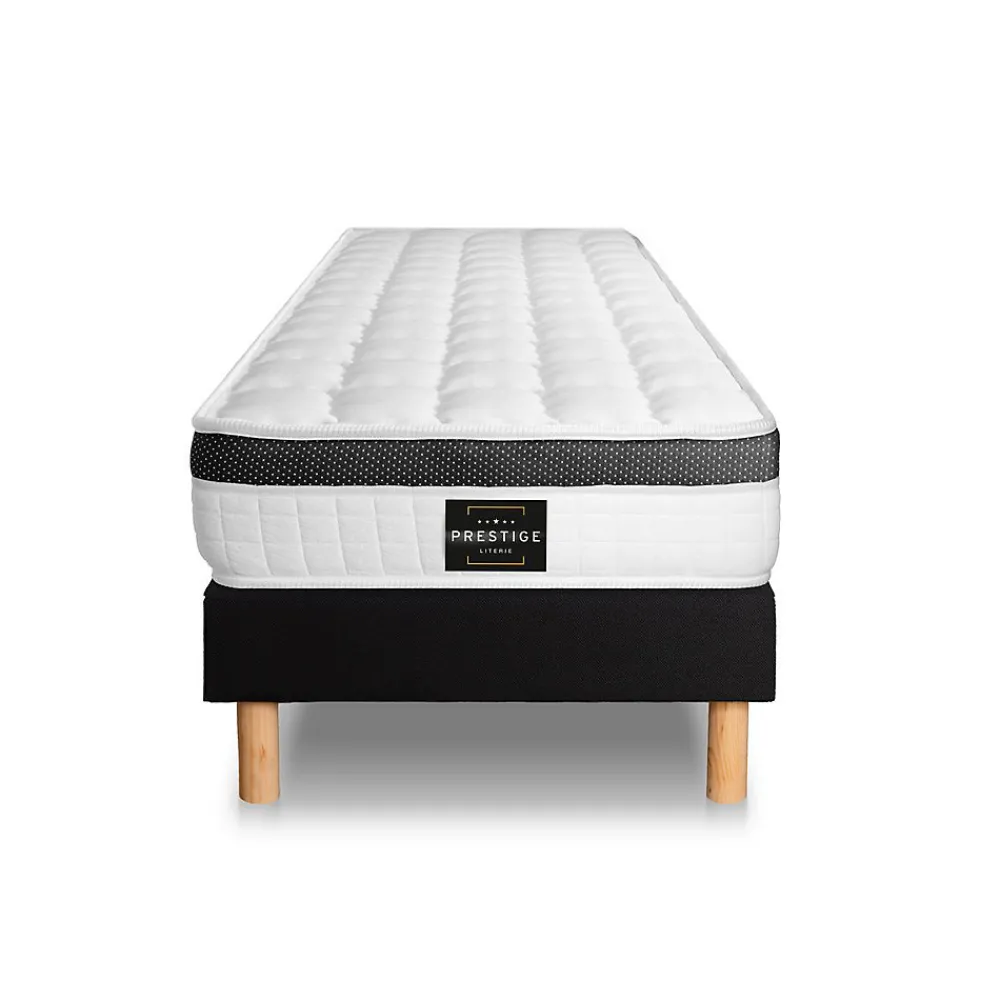 Prestige Literie Ensemble Mémoire de forme de confort Ferme avec sommier tapissier* Ensemble Sommier Et Matelas