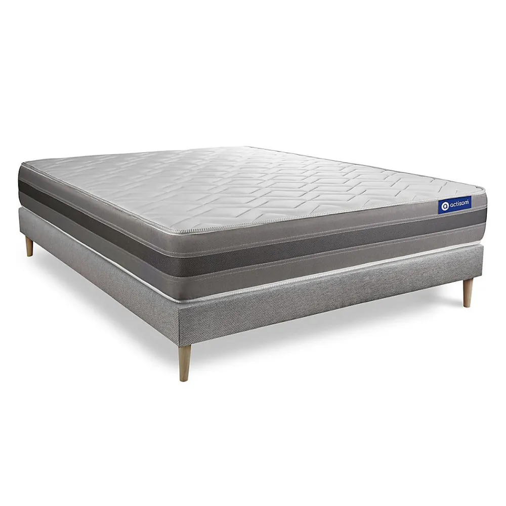 Ensemble Mémoire de forme de confort Mi-ferme avec sommier kit>Actisom Outlet