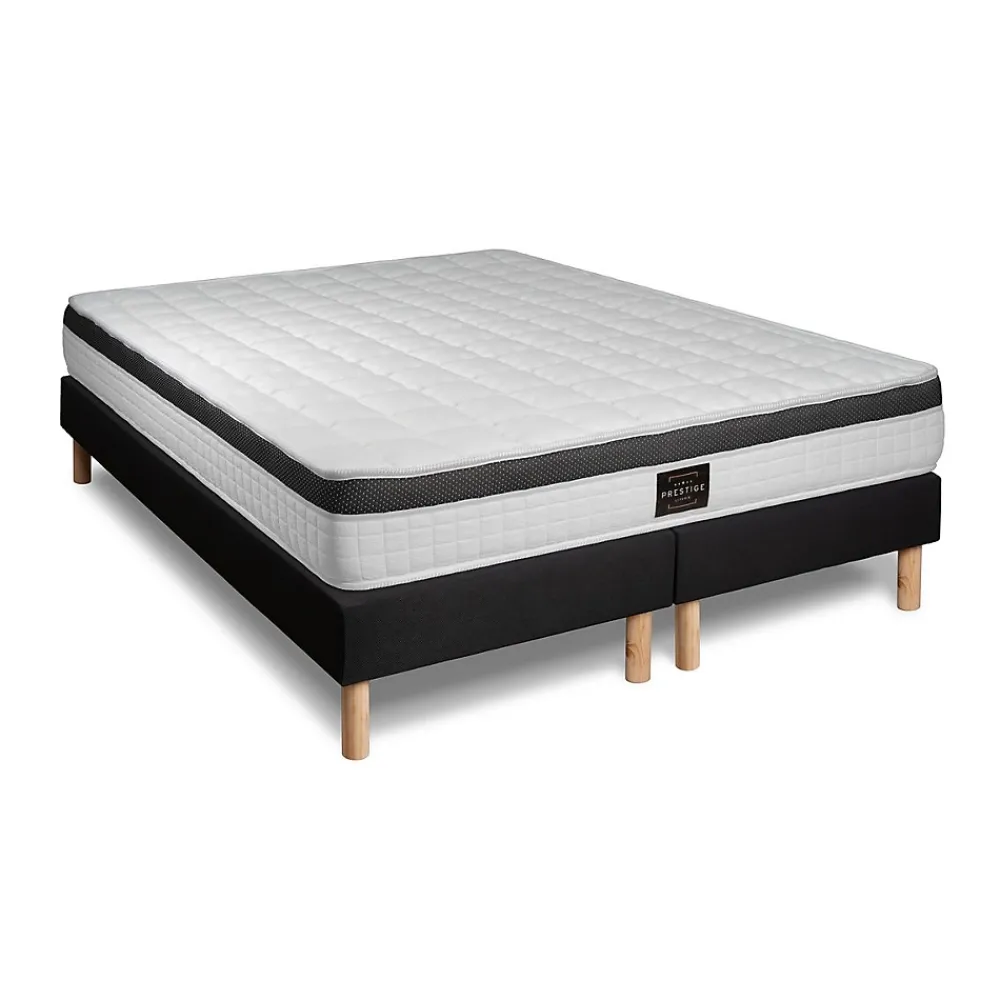 Prestige Literie Ensemble Mémoire de forme de confort Ferme avec sommier tapissier* Ensemble Sommier Et Matelas
