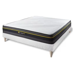 Sleepfit Ensemble Mémoire de forme de confort Ferme avec sommier kit* Ensemble Sommier Et Matelas