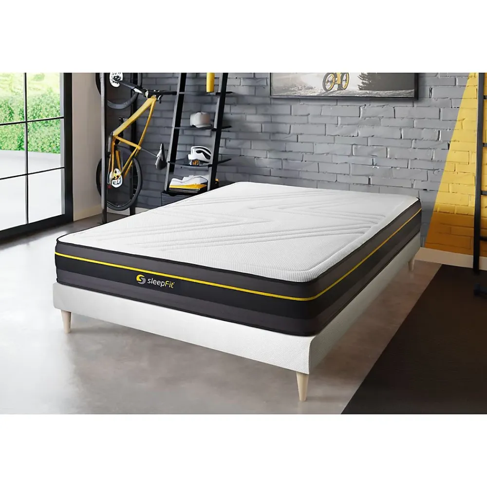 Sleepfit Ensemble Mémoire de forme de confort Ferme avec sommier kit* Ensemble Sommier Et Matelas