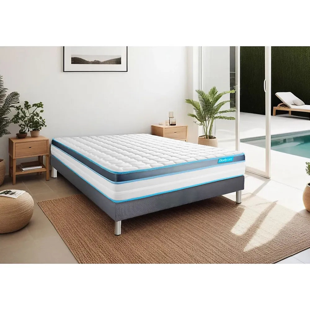 Bodycare Ensemble Mémoire de forme de confort Ferme avec sommier tapissier* Ensemble Sommier Et Matelas